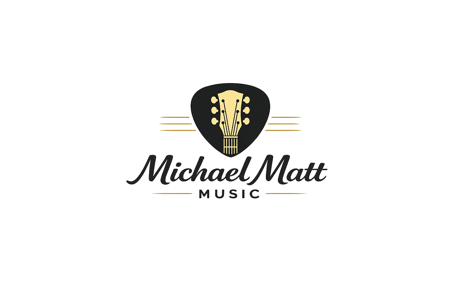 Michael Matt Music Logo mit stilisiertem Gitarrenkopf